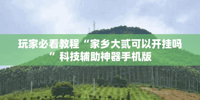 玩家必看教程“家乡大贰可以开挂吗”科技辅助神器手机版