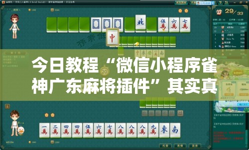 今日教程“微信小程序雀神广东麻将插件”其实真的有挂