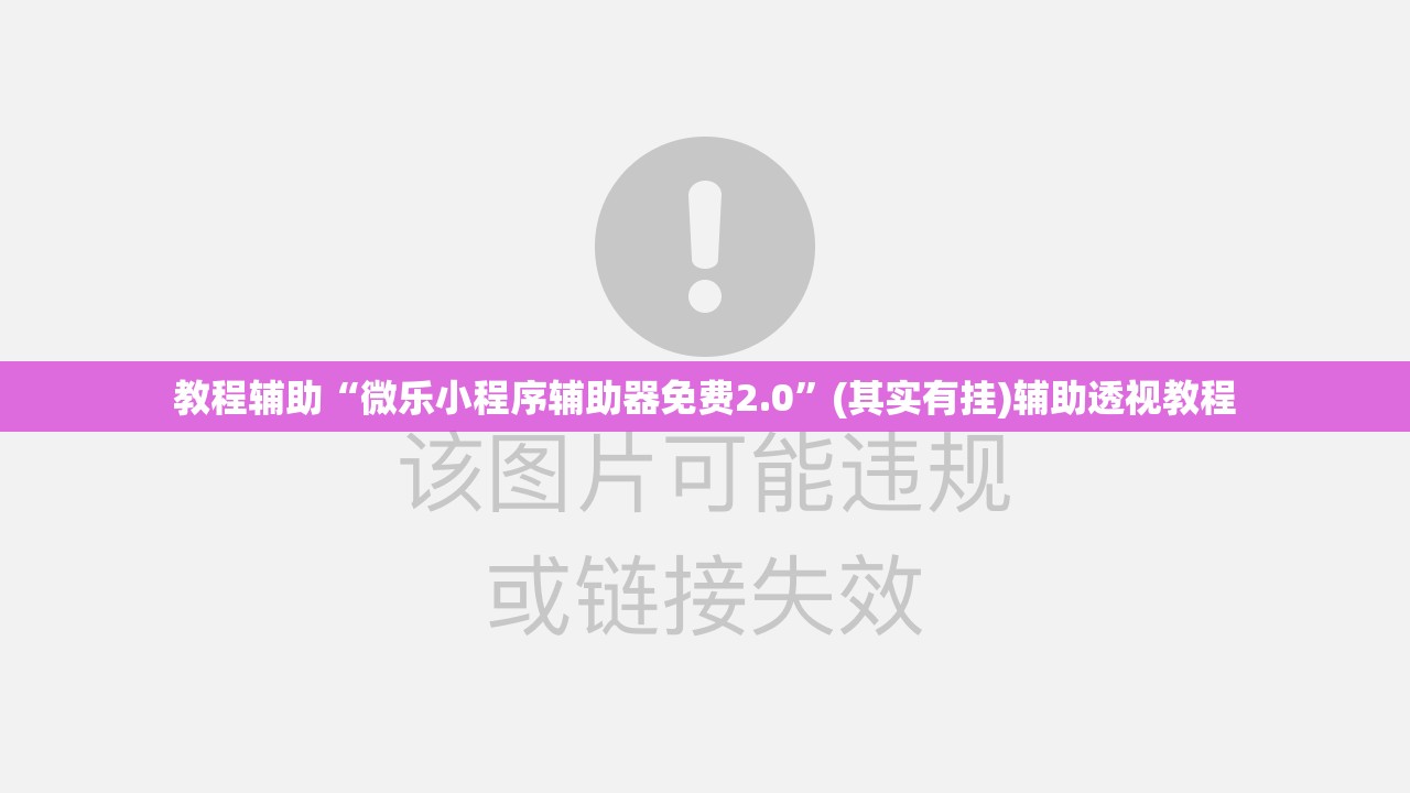 教程辅助“微乐小程序辅助器免费2.0”(其实有挂)辅助透视教程